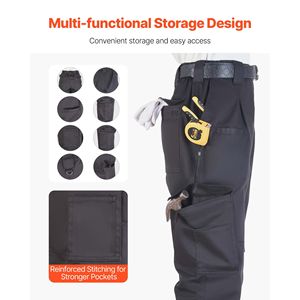 Pantaloni da Lavoro Ignifughi da Uomo 9 oz 100% Cotone, Multitasche, Taglia XL, Vita Elastica Rinforzata Antistrappo, Certificati STI Formali - Product Image 5