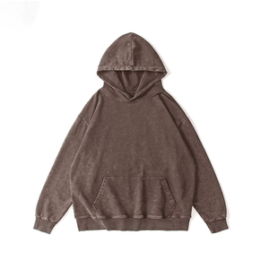 Vente en gros de sweats à capuche vintage, épais et teints en pigment, avec motifs graphiques pour collections urbaines - Product Image 4
