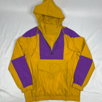 Veste coupe-vent unisexe personnalisable avec logo de fraternité, style demi-zip, imperméable, à capuche