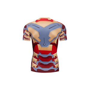 Camiseta de Manga Corta para Hombre, Estampado de Iron Man, Corte Ajustado, Secado Rápido, Cuello Redondo, Diseño Casual - Product Image 5