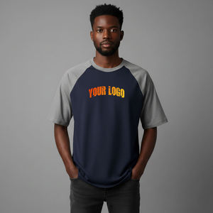 T-shirts pour hommes à manches courtes, design personnalisé OEM, vêtements d'été polyvalents, 100% coton, motif uni formel, coupe ample - Product Image 4