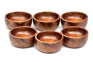 ชามสลัดทรงกลมไม้กระถินณรงค์คุณภาพสูง ดีไซน์หรูหรา ขัดเงา ขนาดใหญ่ ความจุเยอะ ผลิตด้วยมือ ดีไซน์โดดเด่น เป็นมิตรต่อสิ่งแวดล้อม - Product Image 3