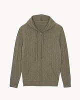 Hochwertige Damen-Freizeitjacke mit Kapuze und Langen Ärmeln, Strickjacke mit Reißverschlusstasche, Atmungsaktiv für Alle Jahreszeiten, Maschinell Gestrickt 400g