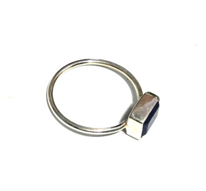 Anillo de Piedra Preciosa de Lapislázuli Natural, Plata de Ley 925, Cabujón Cuadrado Azul, Flor Bohemia, Joyería Hecha a Mano, Venta al por Mayor - Product Image 2