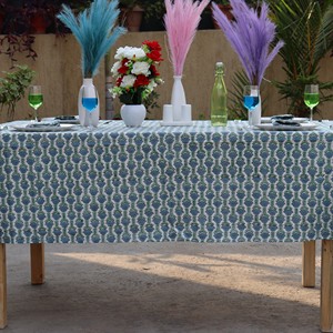 Printed Cotton Linen Tablecloth Plant Pattern Classic Style <b>Outdoor</b> Use Washable Rectangular <b>Table</b> <b>Cover</b> - Product Image 6