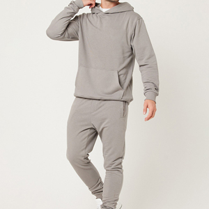 Chándal con Capucha para Hombre, Manga Larga, Color Sólido, Ropa Casual con Bolsillos Laterales, Otoño, Transpirable, Algodón, Corte Regular - Product Image 4