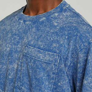 T-shirt décontracté pour homme en toile 100% coton, coupe ample, imprimé, anti-plis, respirant, délavé à l'acide, qualité supérieure, dernière collection - Product Image 4