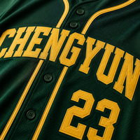 Maillot de baseball personnalisé à col en V avec boutons, ensemble uniforme de baseball sublimé de haute qualité, tenue d'équipe, conception en 1 jour, échantillonnage en 3 jours