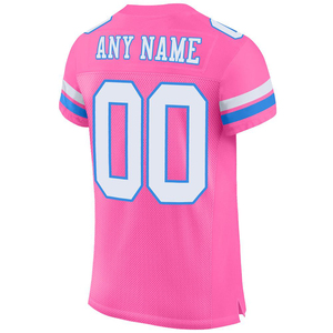 Camiseta de Fútbol Rosa Personalizada, Malla Azul Celeste, Auténtica, Sublimada, de Alta Calidad, Ropa Deportiva - Product Image 2