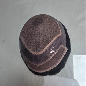 Taz Hair BD Prothèse capillaire frontale en dentelle pour hommes, cheveux humains Remy indiens, ondulation Water Wave, avec patchs centraux - Product Image 1