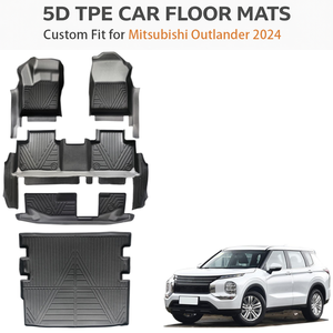 5D TPE <b>Waterproof</b> Full <b>Set</b> Car Floor Mats for Mitsubishi Outlander 2024 LHD Car Mats All Weather Car Floor Mat Liner Trunk Mat - Product Image 1