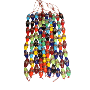 EXCEL EXPORTS Cuentas Sueltas de Vidrio Multicolor Hechas a Mano con Técnica Lampwork, Forma de Barril, 12x22mm, 8 Hilos |   Proyectos de Bricolaje para Diseñadores de Artesanías Decorativas - Product Image 1