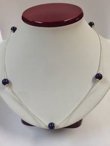 Collar de Lapislázuli en Plata de Ley 925 y Oro Amarillo de 14K, Joyería Fina con Piedras Preciosas para Mujer, Regalo - Product Image 2