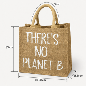 Sac fourre-tout en jute laminé personnalisé, sac de shopping promotionnel réutilisable naturel avec logo, fabricant et exportateur en gros de marques privées - Product Image 2