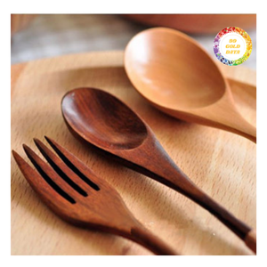 Cuchara de Madera Simple para Cocinar, Mezclar y Servir Alimentos - Product Image 5