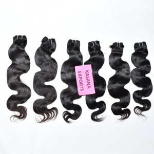 Extensiones de Cabello Humano Remy Virgen 100% Natural de la India, con Cutícula Alineada, Doble Trama a Máquina, Paquete de 100g para Mujer - Product Image 3