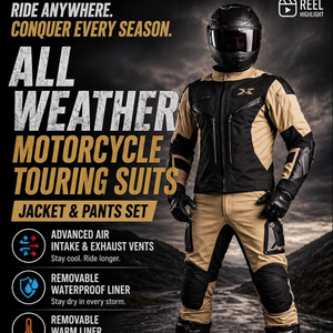 Adventure Ready <b>Waterproof</b> Windproof Breathable Plus Size Motorcycle <b>Jacket</b> Pants Removable Warm Liner Custom Size - Product Image 1
