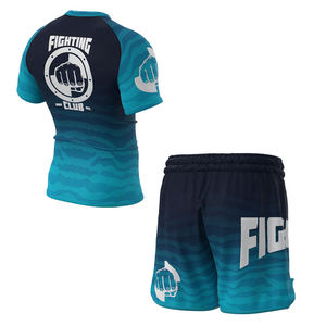 Camiseta de Compresión Personalizada Ecológica para Artes Marciales Mixtas (MMA) sin Gi, Jiu Jitsu, Manga Corta, Conjunto de Rash Guard para Hombre, Tela Oxford - Product Image 3
