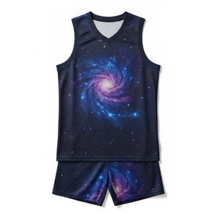 Sublimated basketball uniform custom logo numbers sublimated basketball training <b>shirts</b> set wholesale club team wear - Product Image 2