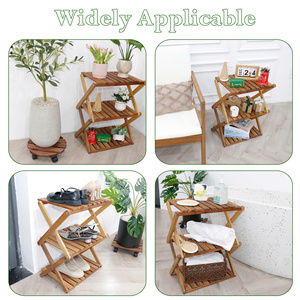 Étagère à chaussures pliable en bois conçue pour gagner de la place, structure pliable offrant un rangement organisé des chaussures et une placement facile à la maison - Product Image 6