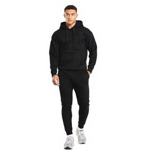 Conjunto Deportivo Unisex con Capucha, Color Sólido, Largo, Informal, Transpirable, 100% Algodón, Corte Regular, Bolsillos Laterales, Otoño - Product Image 2