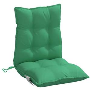 Ensemble de 4 coussins de chaise à dossier bas en tissu Oxford vert 100% polyester pour usage extérieur - Product Image 5