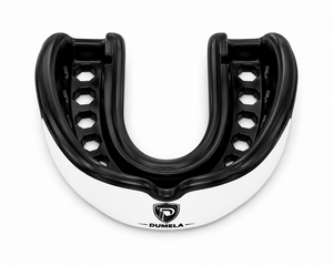 Protège-dents souple en caoutchouc et silicone Dumela, blanc et noir, équipement de protection pour l'entraînement de boxe, unisexe, adulte, ajustement personnalisé, protection des dents - Product Image 4