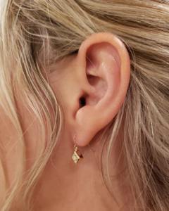 Elegant 14K Solid Yellow Gold Lab Grown Diamond Round Brilliant Cut Dangle <b>Drop</b> Earrings Minimalist Jewelry Party Gift for Women - Product Image 4