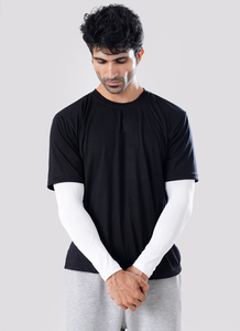 Mangas Protectoras de Poliéster Blancas para Hombre, UPF50+, Protección Solar de Manga Larga - Product Image 3