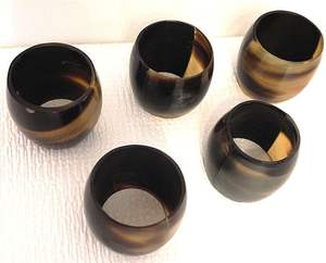 Dernier design d'anneaux et supports de serviettes en corne de buffle noir pour la décoration de table lors d'événements festifs à très bon prix - Product Image 4