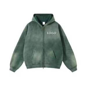 USA & <b>UK</b> Customize Color & Design Offer Zipper Up Hoodie 100% Cotton Printed & Embroidery Logo Acid Washed <b>Hoodies</b> Manufactures - Product Image 4