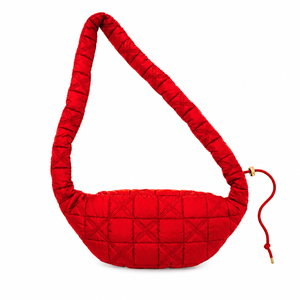 Bolso de cintura personalizado NSPDK Sorority, rojo y dorado, estilo casual, con logo bordado y cierre de cremallera para ropa griega femenina. - Product Image 3