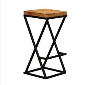 Industrial <b>Round</b> Wood Side <b>Table</b> Trending Metal Frame <b>Nesting</b> Stool Modern Rustic Accent End <b>Table</b> For Living Room Coffee - Product Image 4