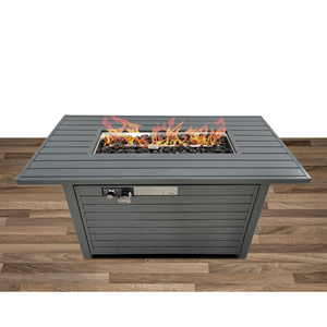 Steel Outdoor <b>Fire</b> <b>Pit</b> <b>Table</b> with Lid for Propane/Natural Gas Use - Product Image 2
