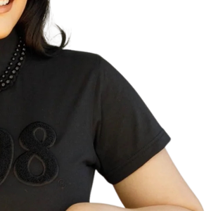 เสื้อสเวตเชิ้ตเชนิลล์สีดำล้วน รุ่น 1908 สำหรับผู้หญิง แขนยาว คอกลม ผ้าฟลีซ สวมใส่สบายๆ แฟชั่นเสื้อผ้าลำลอง - Product Image 4