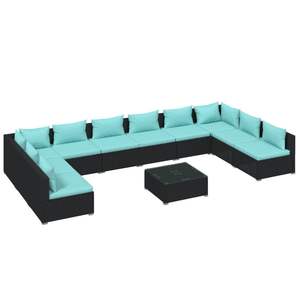 Conjunto de Muebles de Jardín en Negro y Azul Agua - Product Image 2