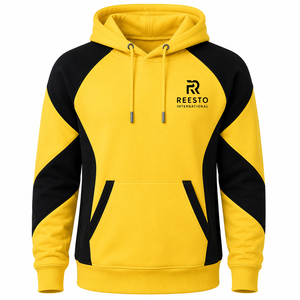 wholesale customized panel design Winter Hoodies Custom Logo fashionable Pullover Hoodie High Quality <b>Thick</b> <b>Fleece</b> panel hoodies - Product Image 1