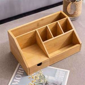 Porte-stylos en bois classique pour bureau, salle d'étude et espace de travail professionnel - Product Image 4