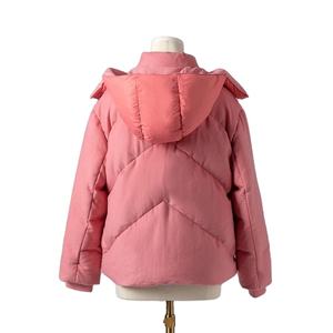 Luxury High Quality Ladies Winter <b>Puffer</b> <b>Jacket</b> 90% <b>White</b> Goose Down Detachable Hat Lightweight Canvas Pink Pocket Decoration - Product Image 5