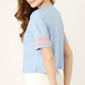 Ropa de Moda Personalizada, Camisa Holgada para Mujer, Nuevo Diseño, Mangas Cortas, Camisa Holgada para Mujer - Product Image 2