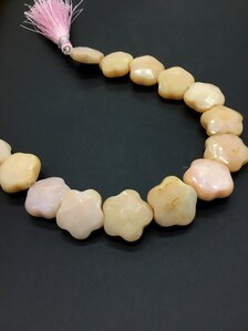 Collar de Ópalo Rosa Natural Facetado en Forma de Estrella, Gema Natural de Calidad, 8 Pulgadas, Gema de Forma Superior - Product Image 6