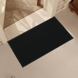 1 pièce Tapis d'entrée commercial en PVC composite noir 90x120x1.2cm, extra épais, robuste, protection de sol, tapis de bienvenue à boucles - Product Image 1
