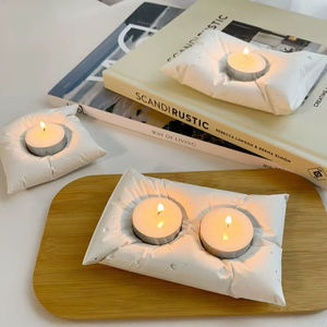Marble Candle Holder Natural White Marble Candlestick Square Concrete <b>Tea</b> <b>Light</b> Holder - Product Image 4