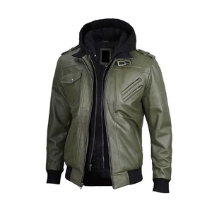 Chaqueta de Cuero Genuino de Alta Calidad para Hombre, Estilo Motociclista Clásico, Logotipo Personalizado, Chaqueta de Cuero de Moda para Invierno - Product Image 6