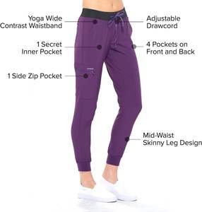 Slim Fit Medical <b>Scrubs</b> Set Unisex Hospital <b>Surgical</b> Uniform Jogger Pants Top Custom Logo Needle Detection Seamless Fusing High - Product Image 2