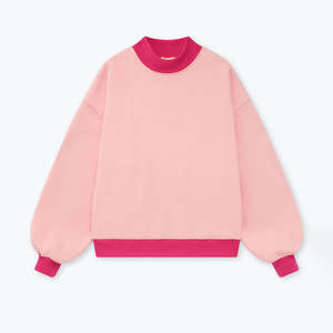 Sweat-shirt vintage à col montant pour femme, imprimé logo sur le devant, en toile écologique, grande taille, anti-boulochage, respirant, pour l'hiver - Product Image 1