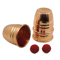 Ensemble de tours de magie professionnel classique, écologique, de haute qualité, personnalisable, avec tasses et billes métalliques, pour utilisation en extérieur