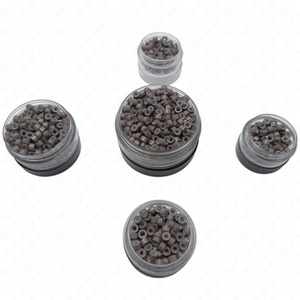 Anillas de Microenlace de Alta Calidad de 5mm, Color Marrón, con Revestimiento de Silicona, para Extensiones de Cabello, Uso Profesional en Salón - Product Image 5