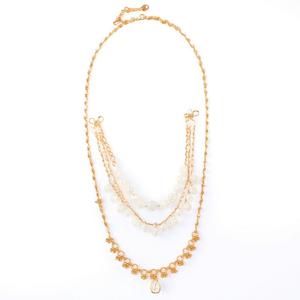 Juego de Collar Jewelemarket Heritage 10575498DP, Chapado en Oro, Aleación de Cobre, con Piedra Pota Fina y Perla, para Uso Diario y Ocasiones Nupciales - Product Image 3