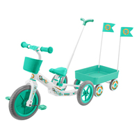 Bicicletta Senza Pedali per Bambini a 3/4 Ruote in Lega di Alluminio, Leggera e Facile da Smontare
